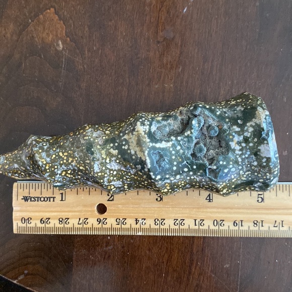 🔥OCEAN JASPER PAIR🔥. Old stock/ early OJ. 5” & 4.25” tall x 1.5” wide. PRETTY - Picture 14 of 17